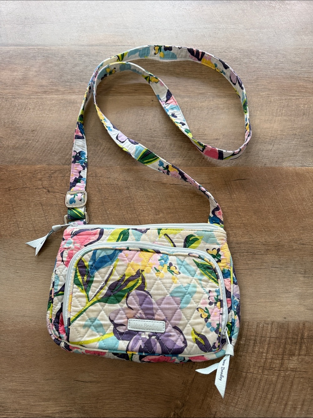 Vera Bradley Quilted Floral Crossbody in Pastel Multi